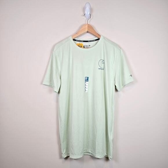 Carhartt Force Sun Defender Lightweight Short-Sleeve T-Shirt Sz M Tender Greens - Picture 1 of 3